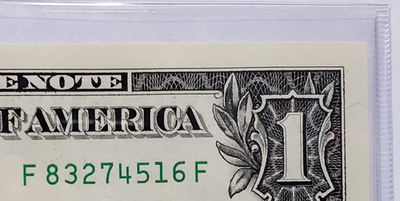 #ad $1 Bill Fancy Serial Number TRUE Scattered Ladder 🪜 Digits 1 8 F 83274516 F $4.99