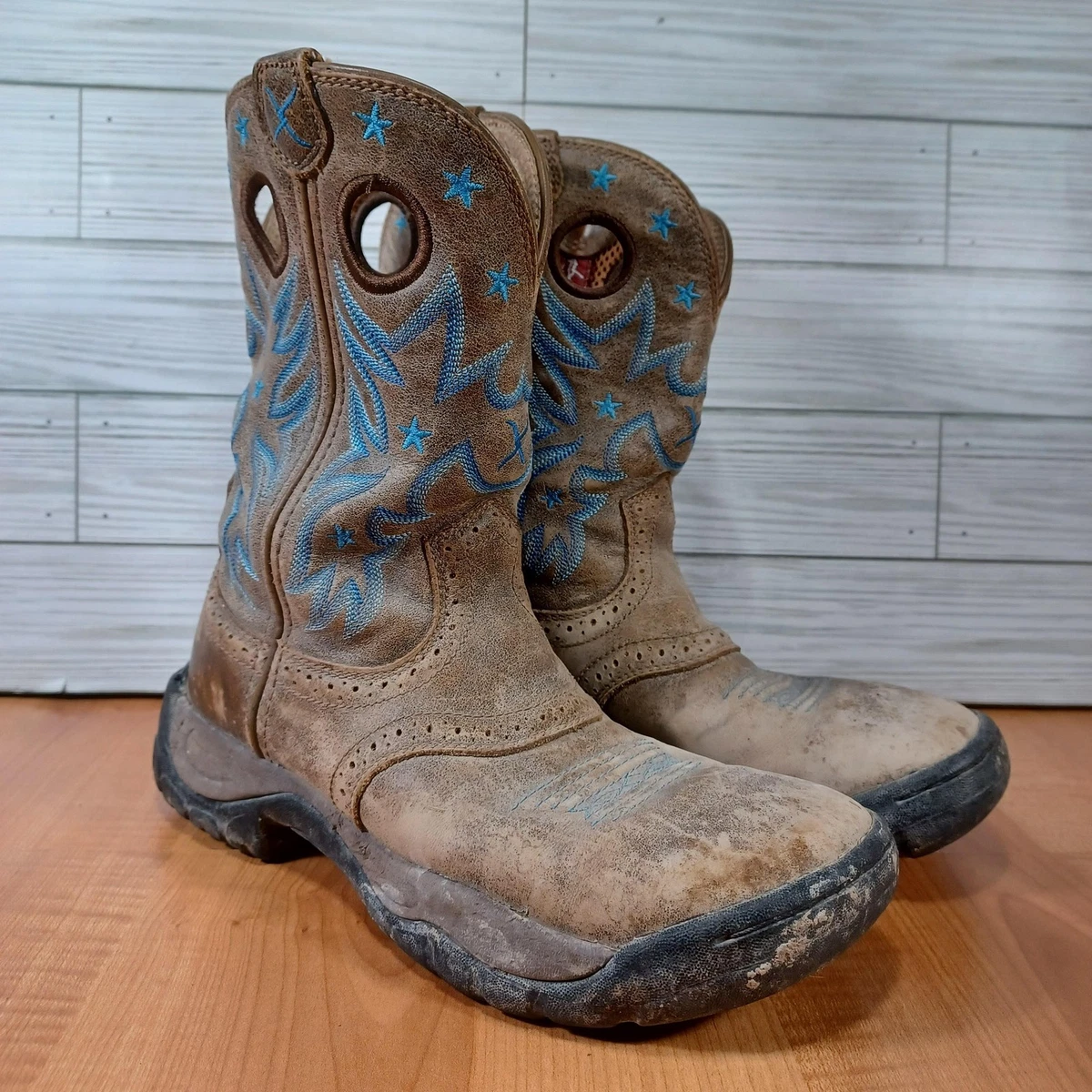 Bottes Montantes Marron À Bout Carré Et Détail Boucles | Chaussures | PLT FR