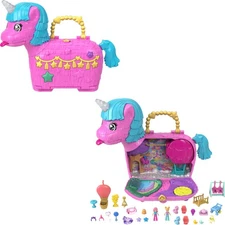 Pocket Dolls Playset: Unicorn Partyland with Pets & 25+ Accessories