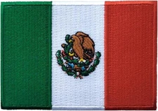 PatchClub Mexican Flag Patch, 3.15 inches - Iron 2.15" W x 3.15" L, Mexico 