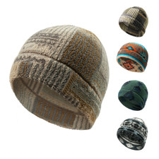 Winter Fleece Beanie Hat Thermal Thick Windproof Skull Cap for Skiing Running