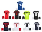 Child s Personalised Football Kit - t shirt & shorts - Football Rugby etc