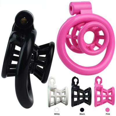 2024 Resin Male Chastity Device Inverted Cage for Men Locking Belt with 4 Rings