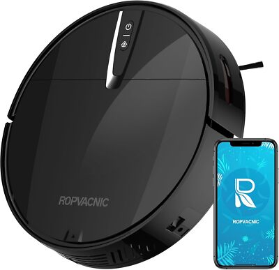 ROPVACNIC Robot Vacuum Cleaner w/ 3000Pa Cyclone Suction, APP/Voice/Remote