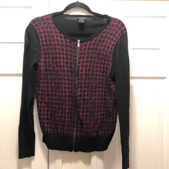 RARE Ann Taylor Zip Up Cardigan M image 3