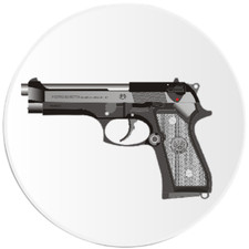 Gun Beretta - 25 Pack Circle Stickers 3 Inch