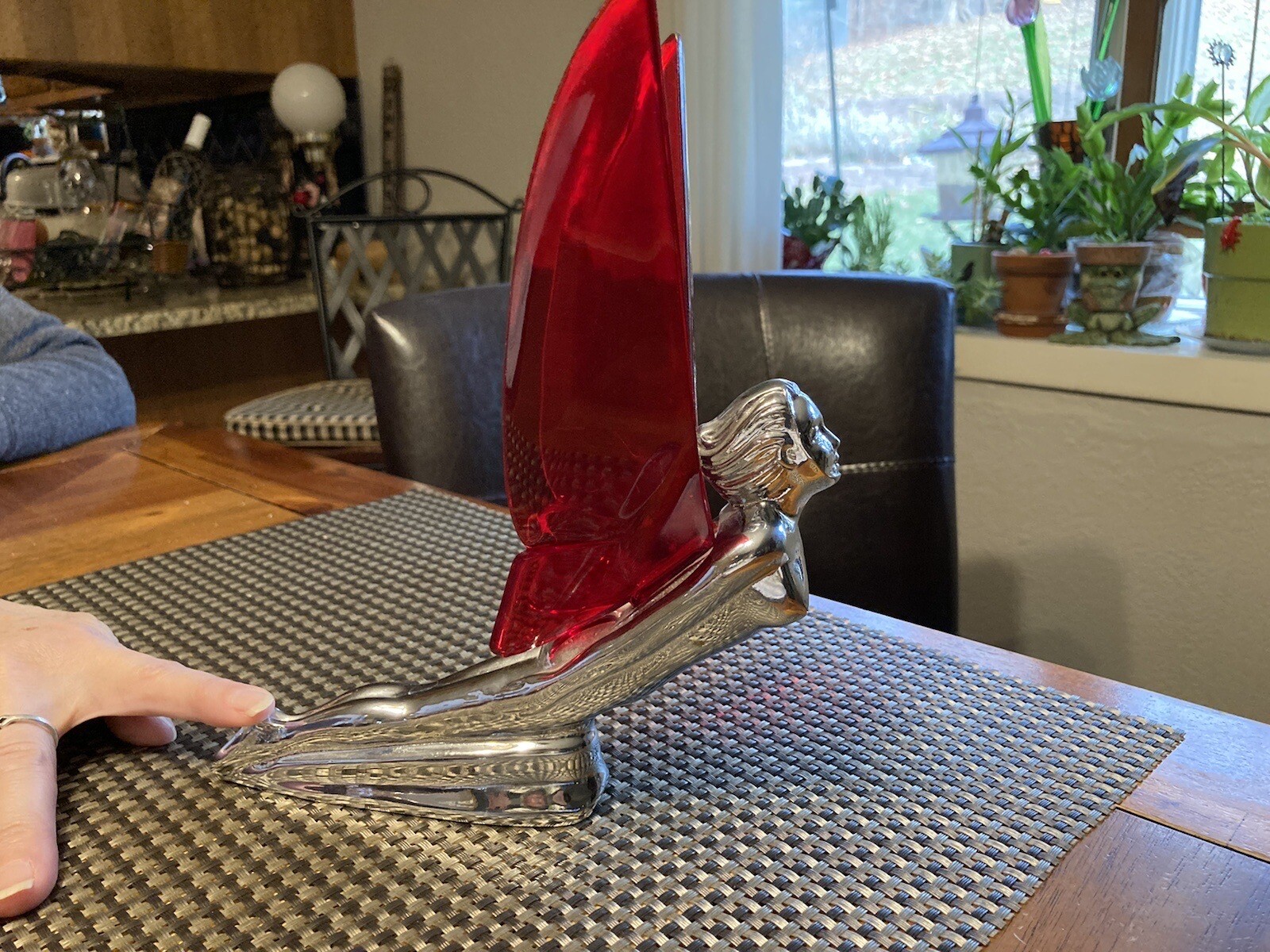 Winged goddess hood ornament eBay