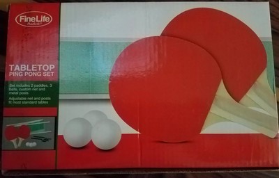  Fine Life TABLETOP PING PONG SET Home Office Parties Christmas Holiday Gift NEW