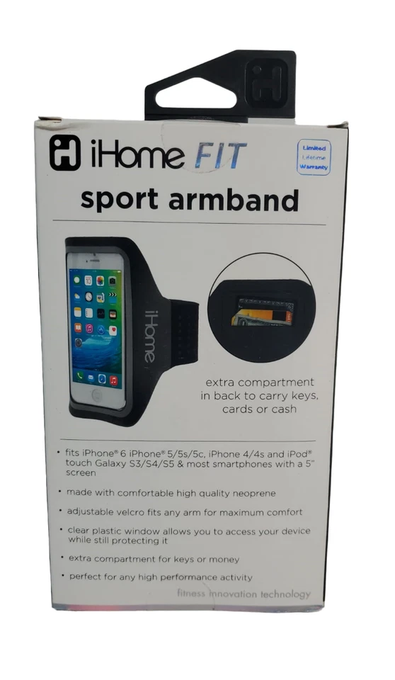 iHome Sport Sleeve Armband for iPhone and Android Smartphones - Large,  Black - Image 2 of 4