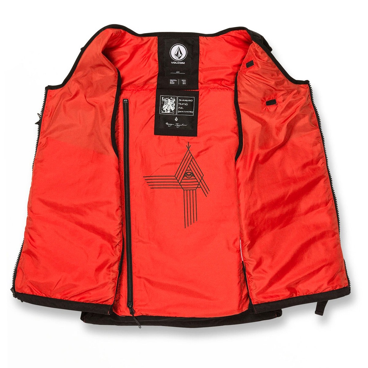Volcom Mens 2024 Snowboard Snow - Iguchi Slack Vest - Black