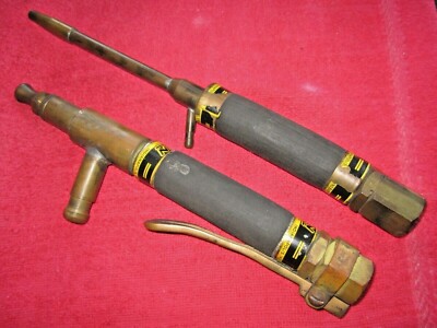 ANTIQUE VINTAGE LONN AIR SAVER BRASS & RUBBER AIR NOZZLE SET