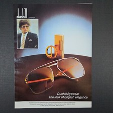 1983 Dunhill London Sunglasses Eyewear Vintage Print Ad English Elegance Lighter