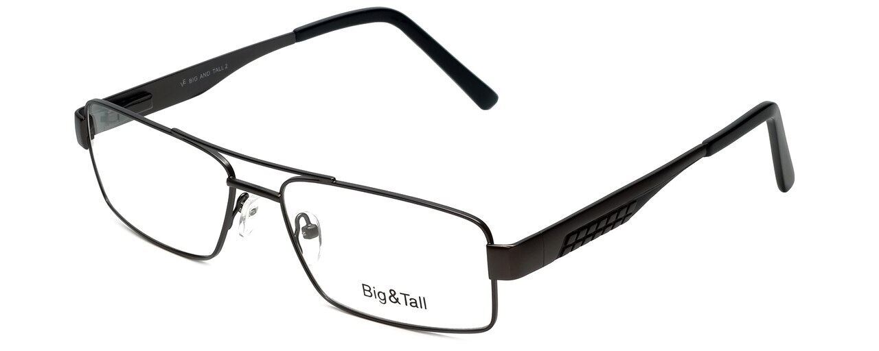 Big and Tall Blue Light Blocking Reading Glasses Multi-Focus Lens Gunmetal Black 60mm