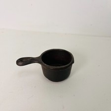 Vintage Miniature Doll House Kitchen Cast Iron Cooking Pan Pot With Handle