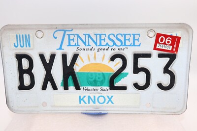 2000-2005 Tennessee Sounds Good To Me License Plate Knox County '' BXK 254 ''