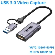 USB 3.0 4K 60FPS Video Capture Card HDMI to USB/Type-C Game Stream Record Device