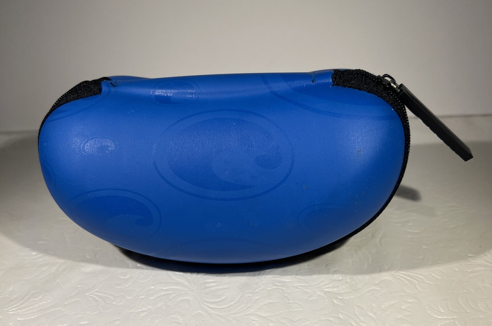Costa Dal Mar Sunglasses Case Semi Hard Shell Zipper Optical Travel Carrier Blue