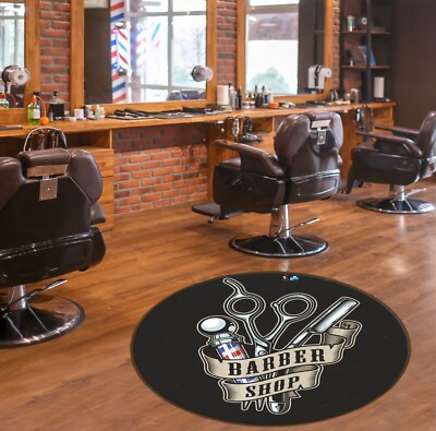 3D Schwarz H579 Barber Shop Spiel Rutschfest Matte Elegant Foto Teppich Sin
