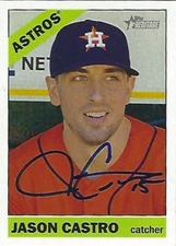 Autographed/Signed 2015 Topps Heritage #28 Jason Castro Houston Astros Tough Sig