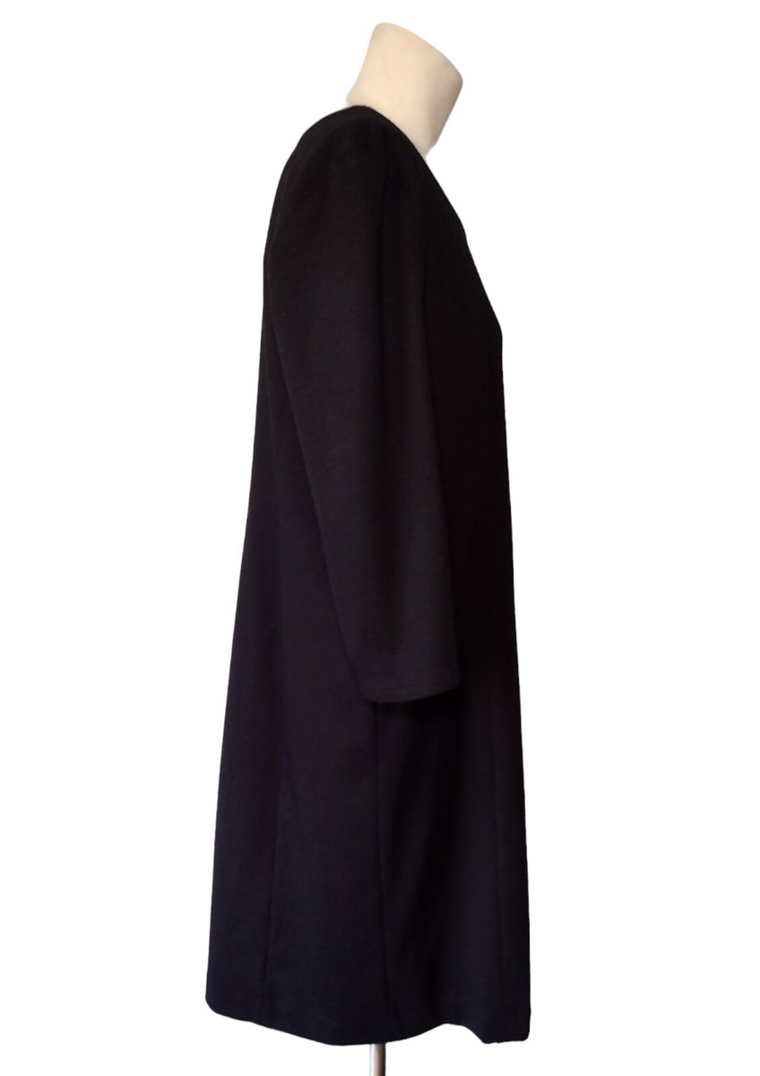 Chicos Ponte Knit Sheath Dress Size M (1) Black Office Pockets