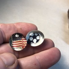 united states soccer earrings studs men or women  s glass gems