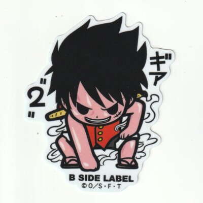 ONE PIECE x B-Side Label Sticker Luffy Gear 2 Waterproof Japanese