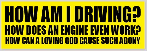 FUNNY BUMPER STICKER DECAL "HOW AM I DRIVING?" - Picture 1 of 1