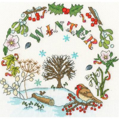 Bothy Threads Kreuzstich Set ''Winterzeit'', Zählmuster, XAL6, 24x24cm