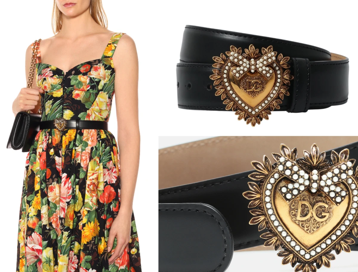 Dolce & Gabbana Devotion Buckle Belt Embellished Heart Luxury