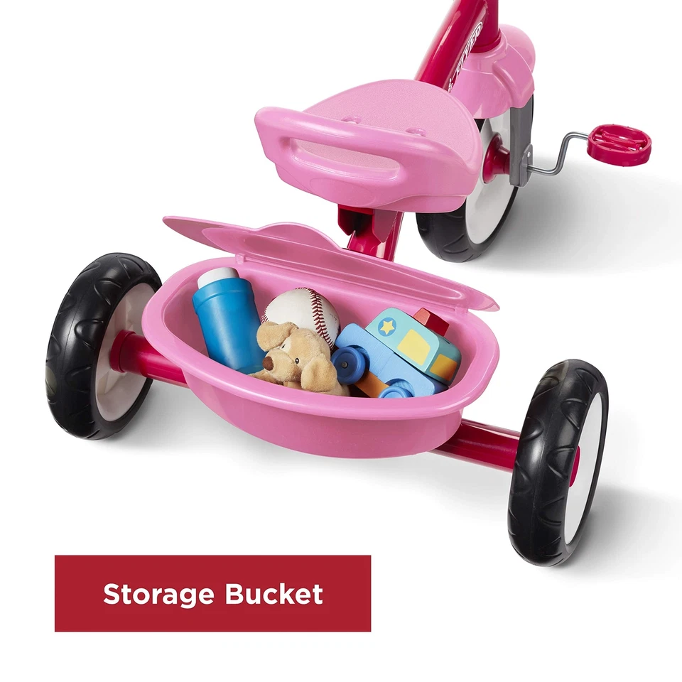 Radio Flyer Pink Rider Trike, triciclo externo para crianças de 3 a 5 anos (Amazon E... - Imagem 4 de 4