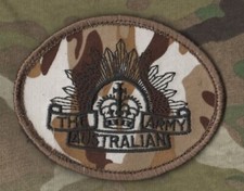 OZZIE AUSSIE FORCES MILITARY OPERATOR burdock INSIGNIA: AUSTRALIAN ARMY BISCUIT