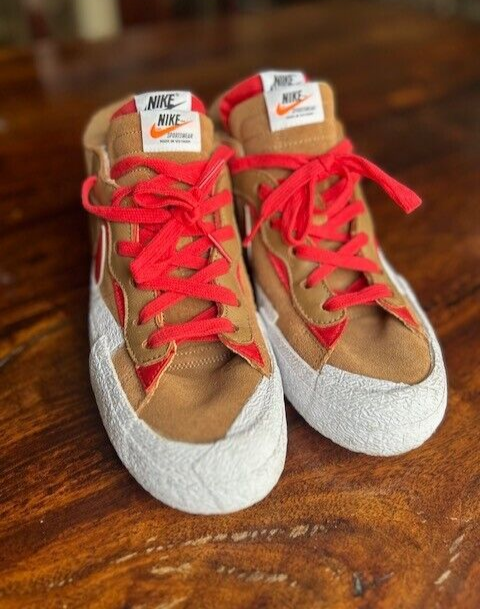 SACAI X NIKE Blazer uomo US taglia 9 Nike sacai x blazer marrone basso britannico