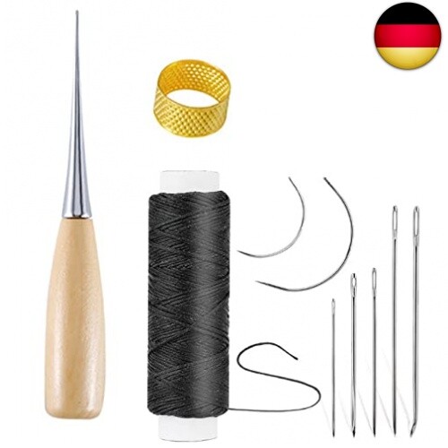 Praktisches Handnähset, Ideales Werkzeugset Für Leder, Handnähmaschinen, Makramee-Garn, Nähnadeln, Nadel- Und Faden-Set, Buchbinder-Set, Nähahle, Ideales Werkzeug Für Dickstoffe Und Leder