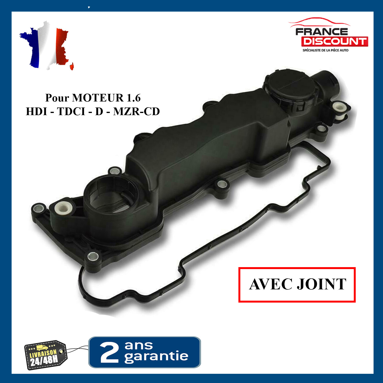Couvercle cache culbuteur 1.6 HDI - Cache culasse pour Xsara Picasso C3 C4 C5 206 407 Scudo