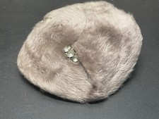 Ladies Hat I. Magnin Co. Faux Fur w/ Rhinestone detailing vintage