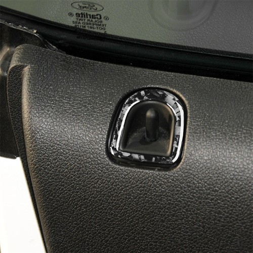 2×Forged Carbon Fiber Interior Door Lock Pins Ring Trim For Ford Mustang 2005-13 - Picture 3 of 10