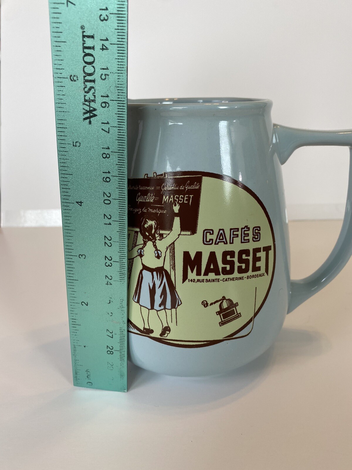 ROSANNA Ceramic Pitcher Cafes Masset Aqua Robins Egg Blue Cute Farmhouse