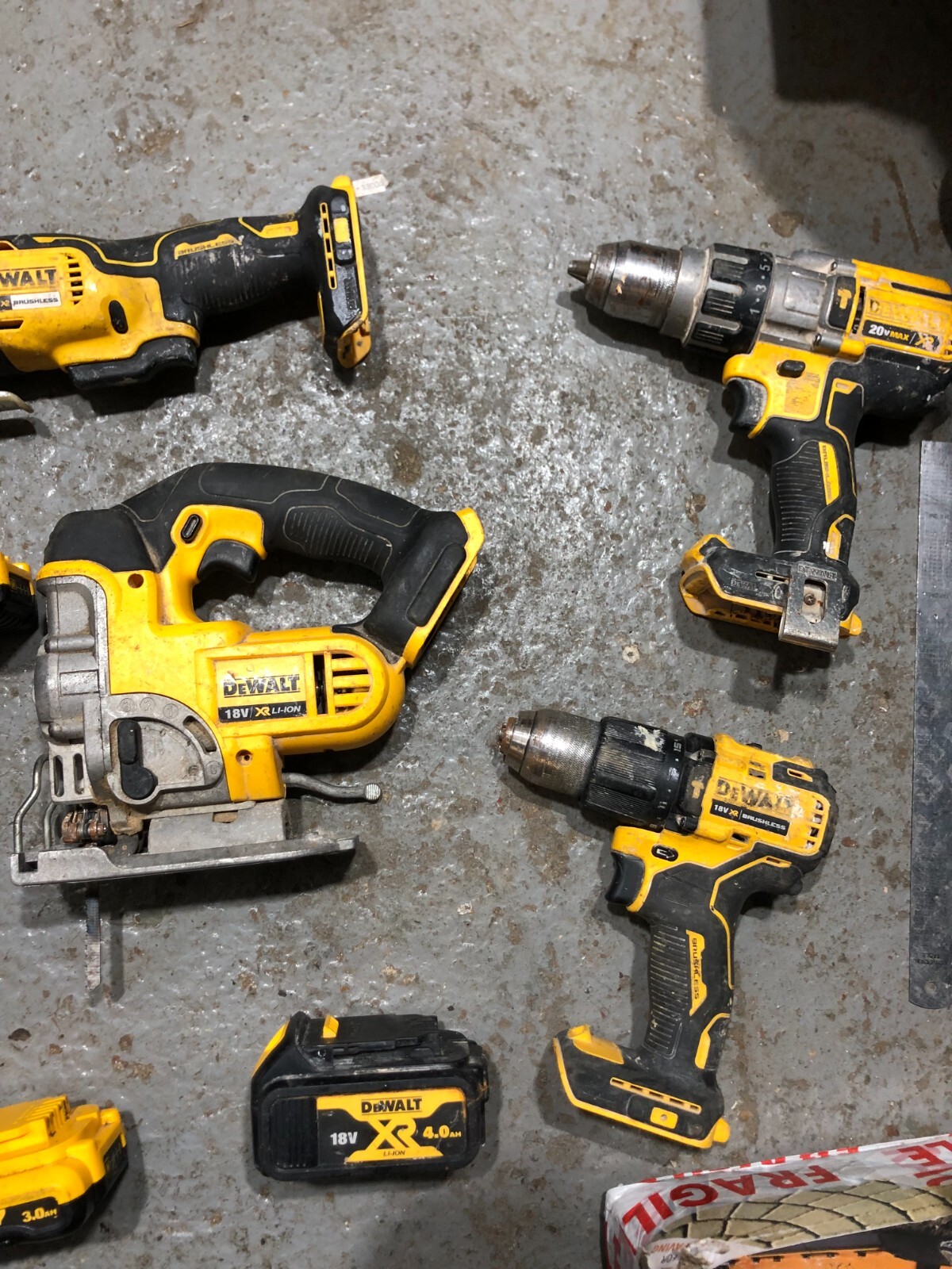 DEWALT 18 VOLT CORDLESS COMBI DRILL, IMPACT DRIVER , jigsaw , multi