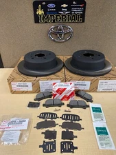 2004-2008 TOYOTA SOLARA GENUINE OEM REAR BRAKE KIT ROTORS TCMC PADS AND SHIMS