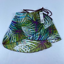 Tropical Leaf Print Chiffon Skirt For Adults Body Wrappers Style 980 Adult P-S,