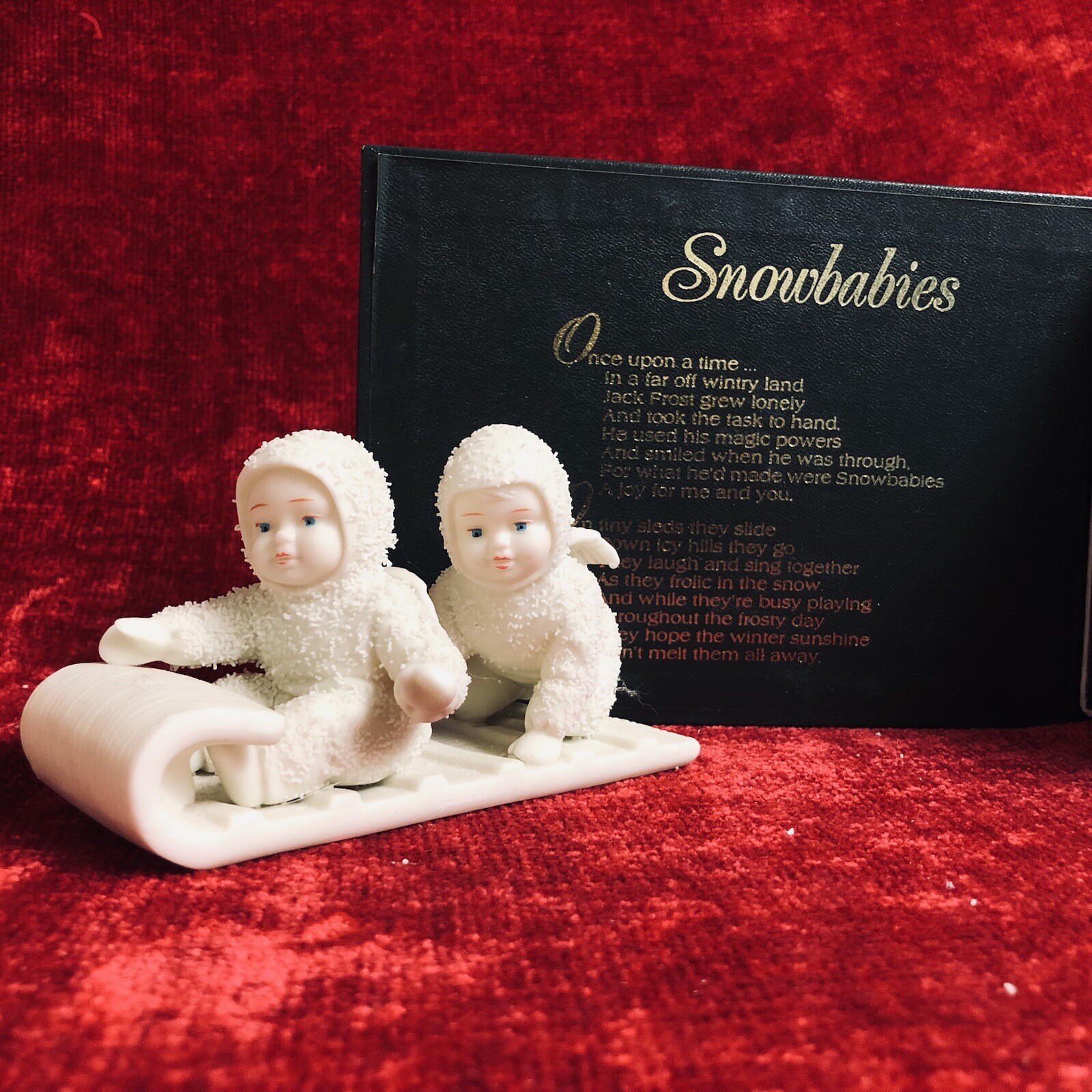 Dept 56 Snowbabies Retired Winter Tales Down the Hill We Go Figurine 79600