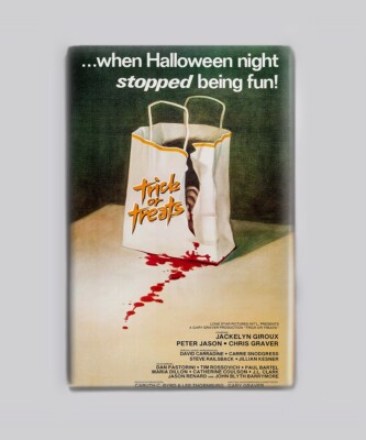 TRICK OR TREATS  (1982) - 2'' x 3'' MOVIE POSTER MAGNET (horror slasher vhs)