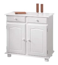 Credenza Shabby in legno massello bianco venato 88×43x87h. INT.93460