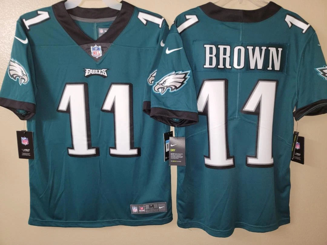 21128 Nike Philadelphia Eagles AJ BROWN Football JERSEY Black