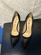 Black party shoes for women high heels size 9