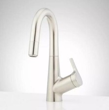 Signature Hardware Marcrest Pull Down Lavatory Faucet, Brushed Nickel