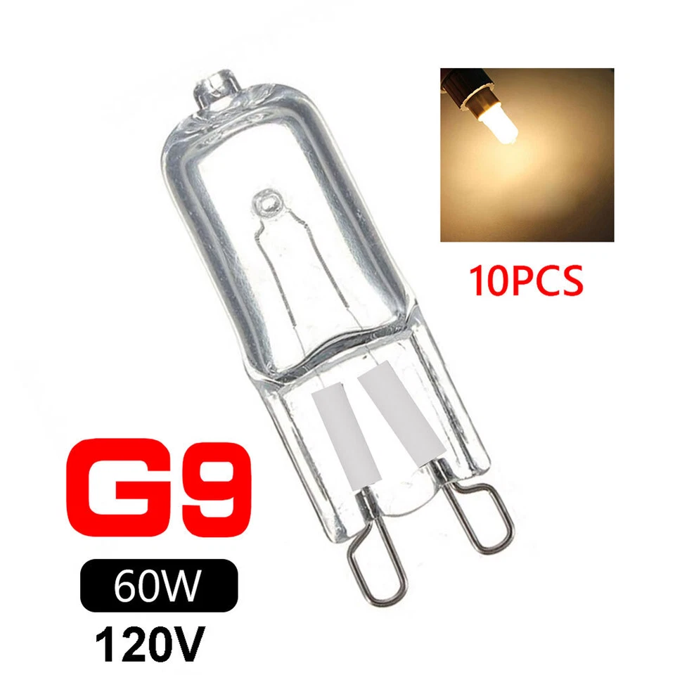 10 PCS G9 120V Light 60W Bulb T4 Bi-Pin base Dimmable 2700K USAA Warm White ++ - Image 3 of 4