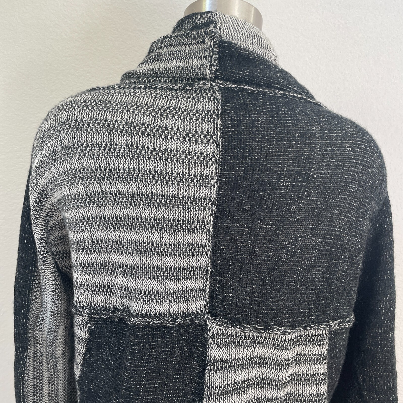 CAbi Womens Medium Patchwork Cocoon Cardigan Wool… - image 7