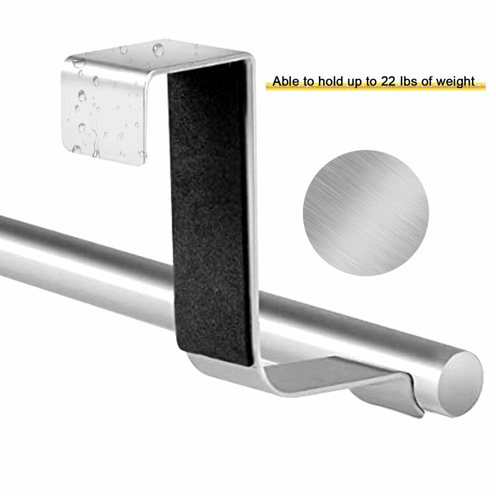 Over Door Tea Towel Holder Rack Bathroom Rail Cupboard Hanger Kitchen