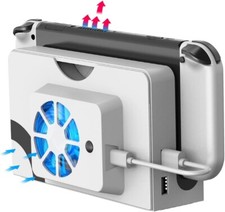 ElecGear Cooling Fan for Nintendo Switch OLED Dock USB Powered Cooler with LED